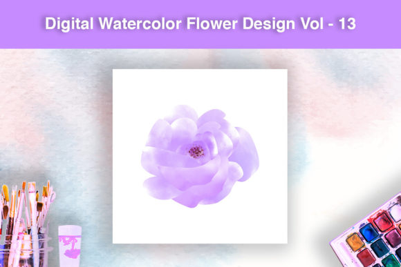 Download Digital Watercolor Flower Design - Premium Bundle