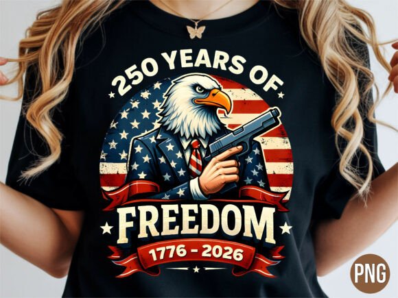 Download 250 Years Freedom Eagle Suit Gun USA PNG - Gun Collection