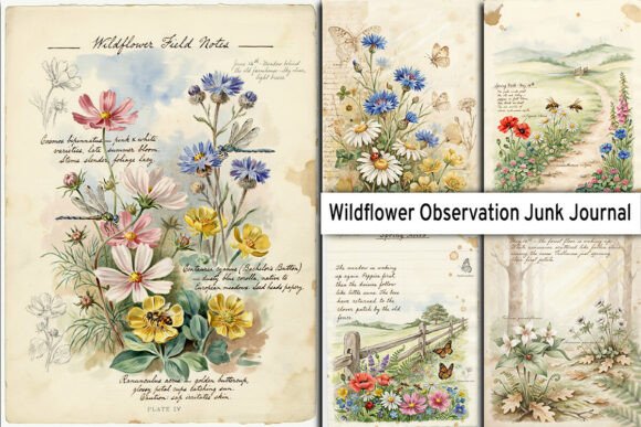 Download Wildflower Observation Junk Journal Page - Premium Resources