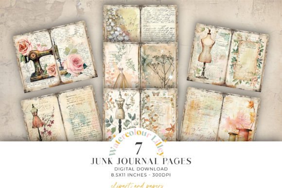 Download Sewing Junk Journal Pages - Page Collection