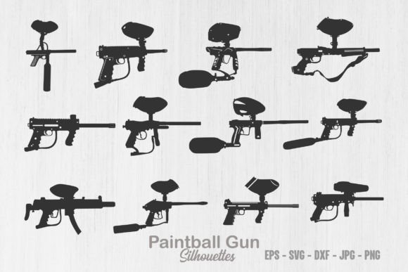Download Paintball Gun Silhouettes - Gun Collection