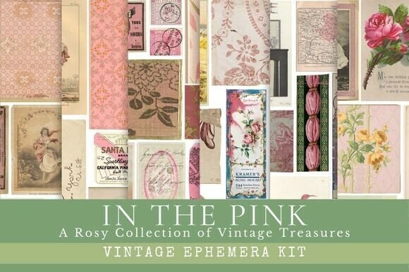 Download In the Pink | Vintage Ephemera Kit - Vintage ephemera Collection