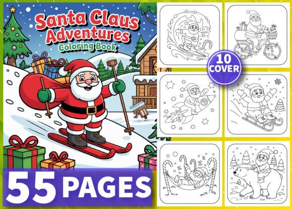 Download 55 Santa Claus Adventures Coloring Pages - Page Collection
