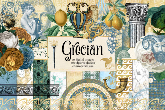 Download Grecian Digital Scrapbook Kit - Scrapbook kit Collection