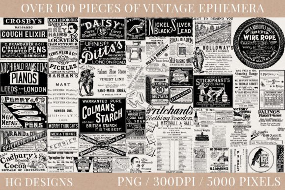 Download 100 Plus Vintage Ephemera Png Files - Vintage ephemera Collection