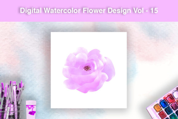 Download Digital Watercolor Flower Design - Premium Resources