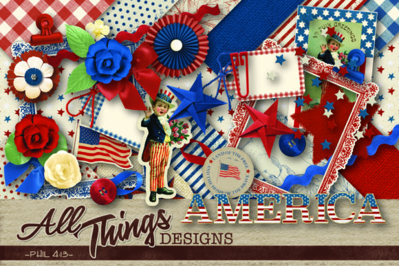 Download America Digital Scrapbook Kit - Scrapbook kit Collection