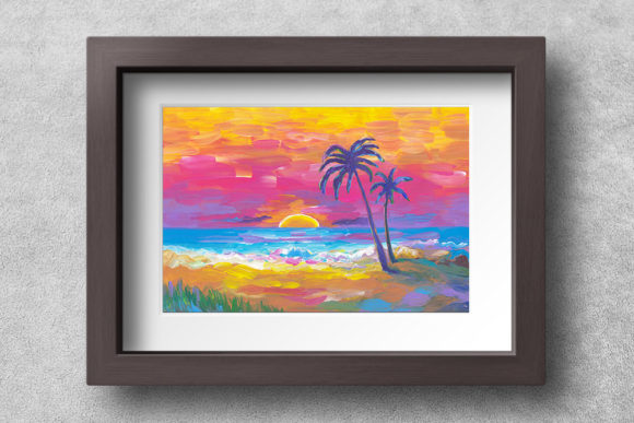 Download Palms Beach Sunset Printable Art - Printable art Collection
